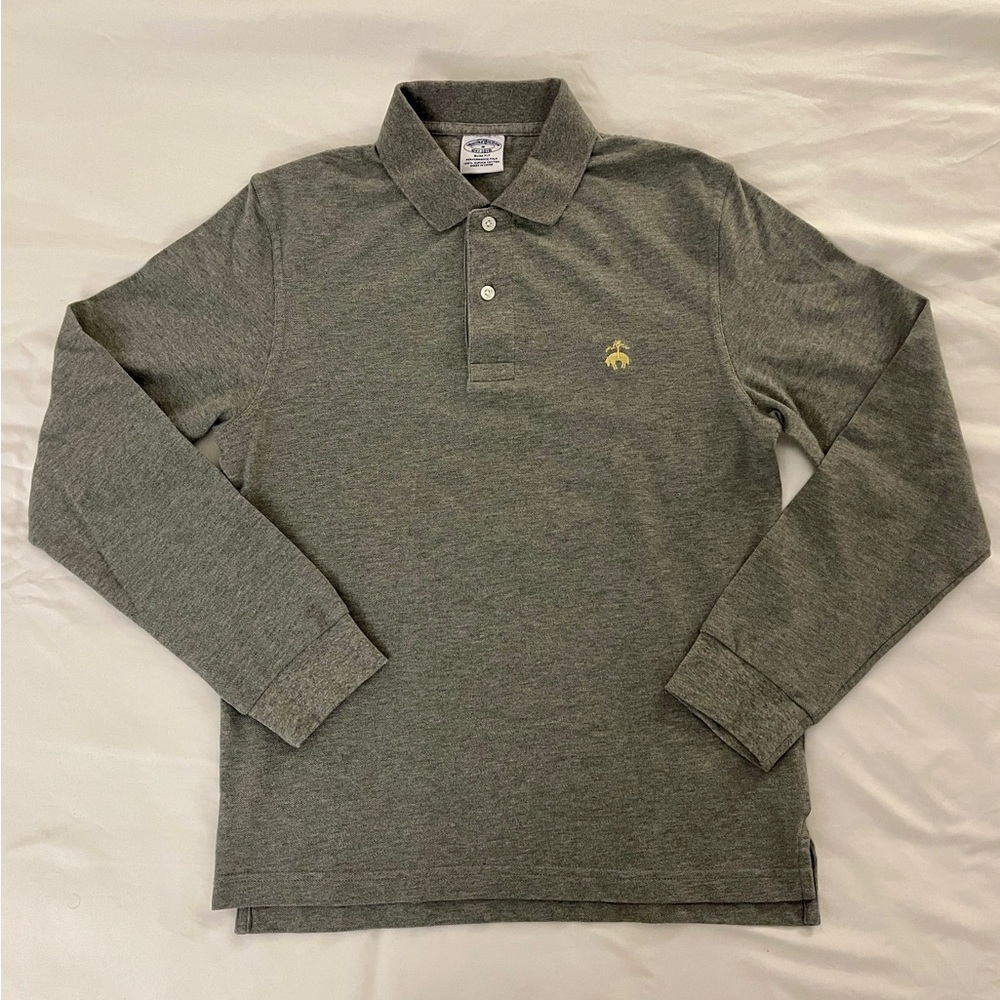 Brooks Brothers Long Sleeve Polo - Light Gray - Never Worn